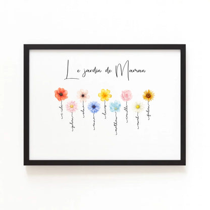Affiche personnalisée maman - Le jardin de Maman