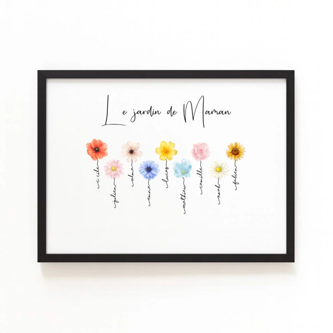 Affiche personnalisée maman - Le jardin de Maman