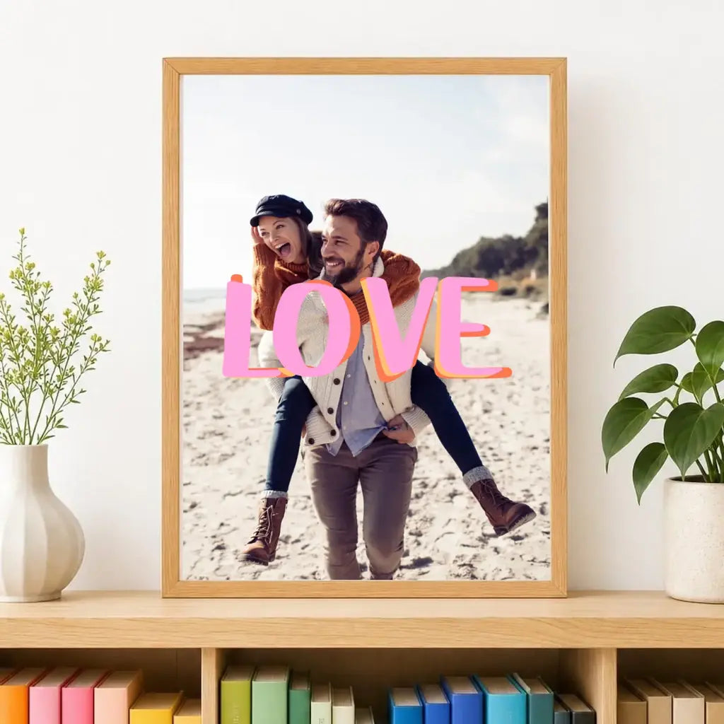 Affiche personnalisé couple love – vue 2