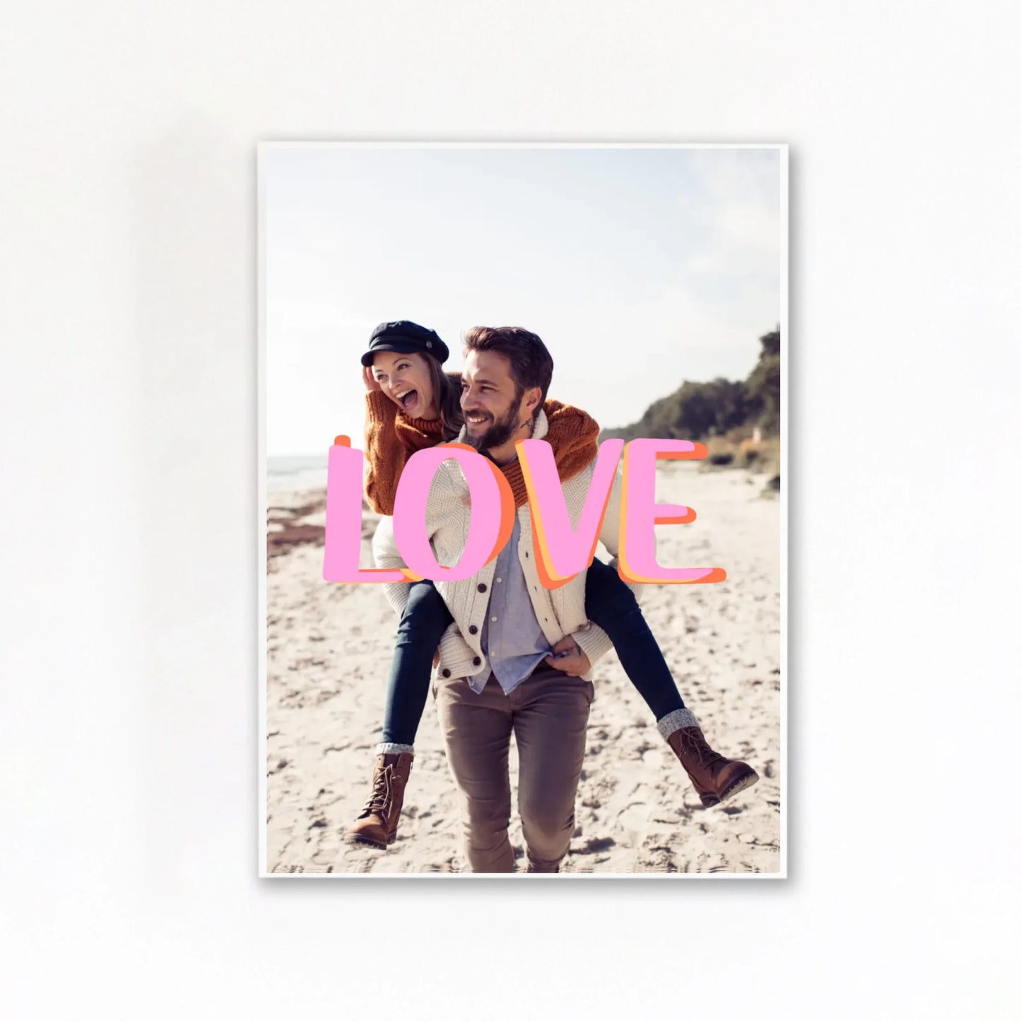 Affiche personnalisé couple love sans cadre
