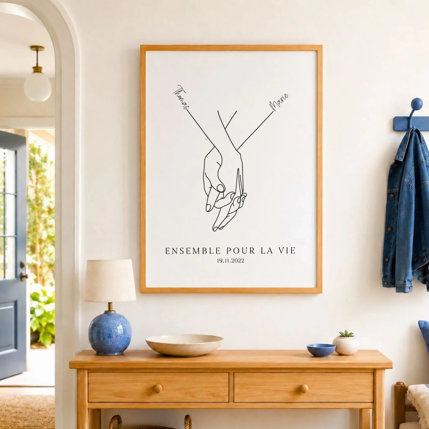 Affiche minimaliste mains couple – vue 11