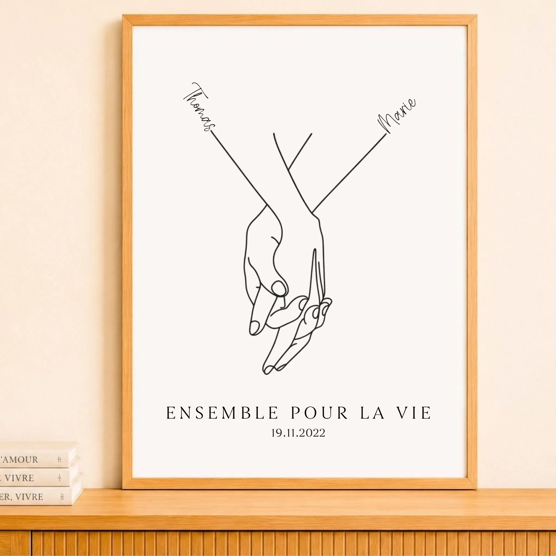 Affiche minimaliste mains couple – vue 7