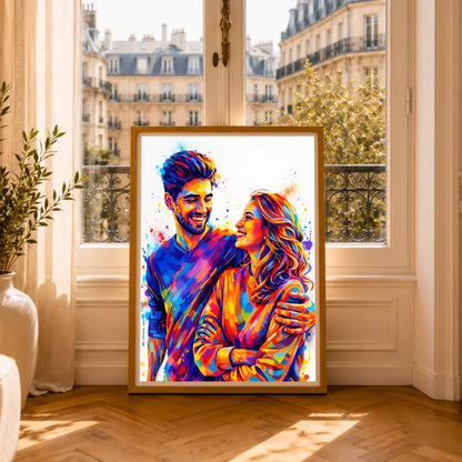 Affiche personnalisée couple photo – mockup paris