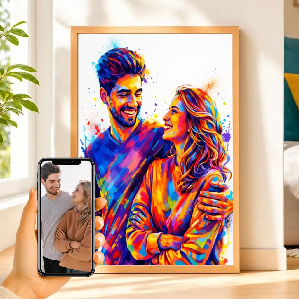 Affiche personnalisée couple photo