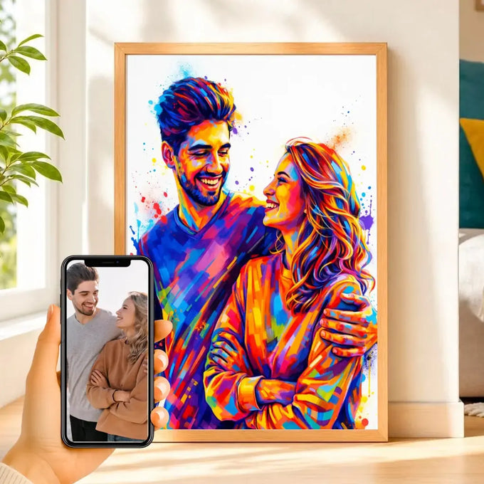 Affiche personnalisée couple photo
