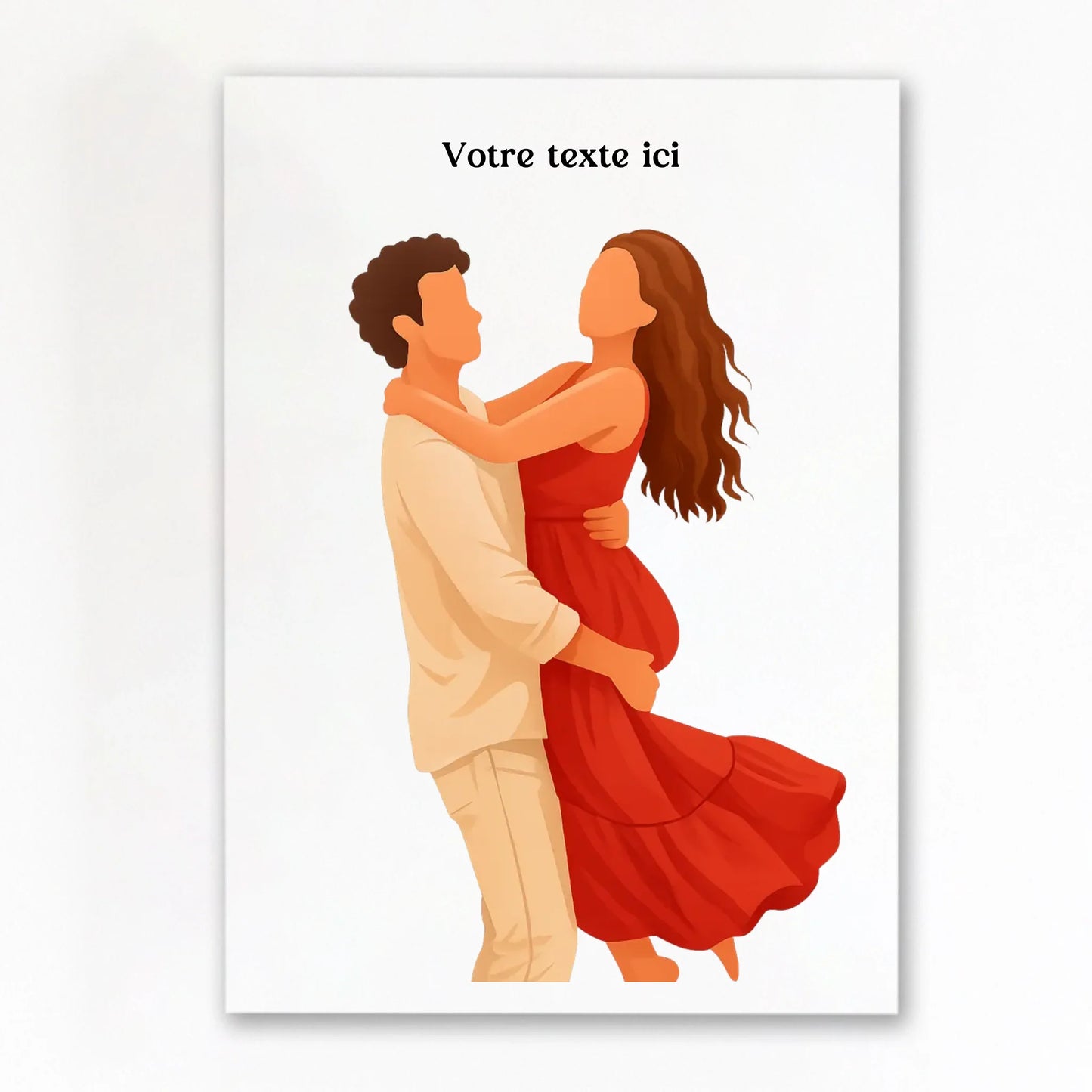 Affiche personnalisée photo en illustration minimaliste sans cadre
