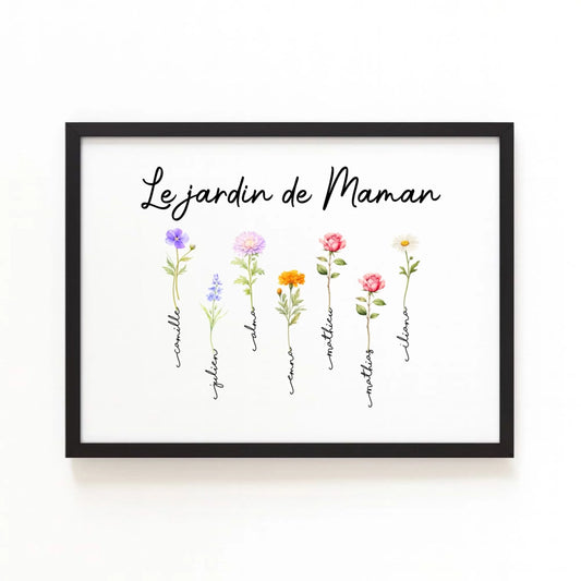 Affiche personnalisée maman - Le jardin de Maman