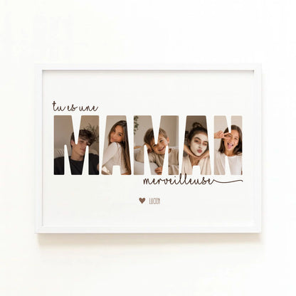 Affiche personnalisée maman - Tu es une maman merveilleuse – vue 3