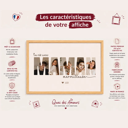 Affiche personnalisée maman - Tu es une maman merveilleuse – vue 5