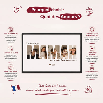 Affiche personnalisée maman - Tu es une maman merveilleuse – vue 6