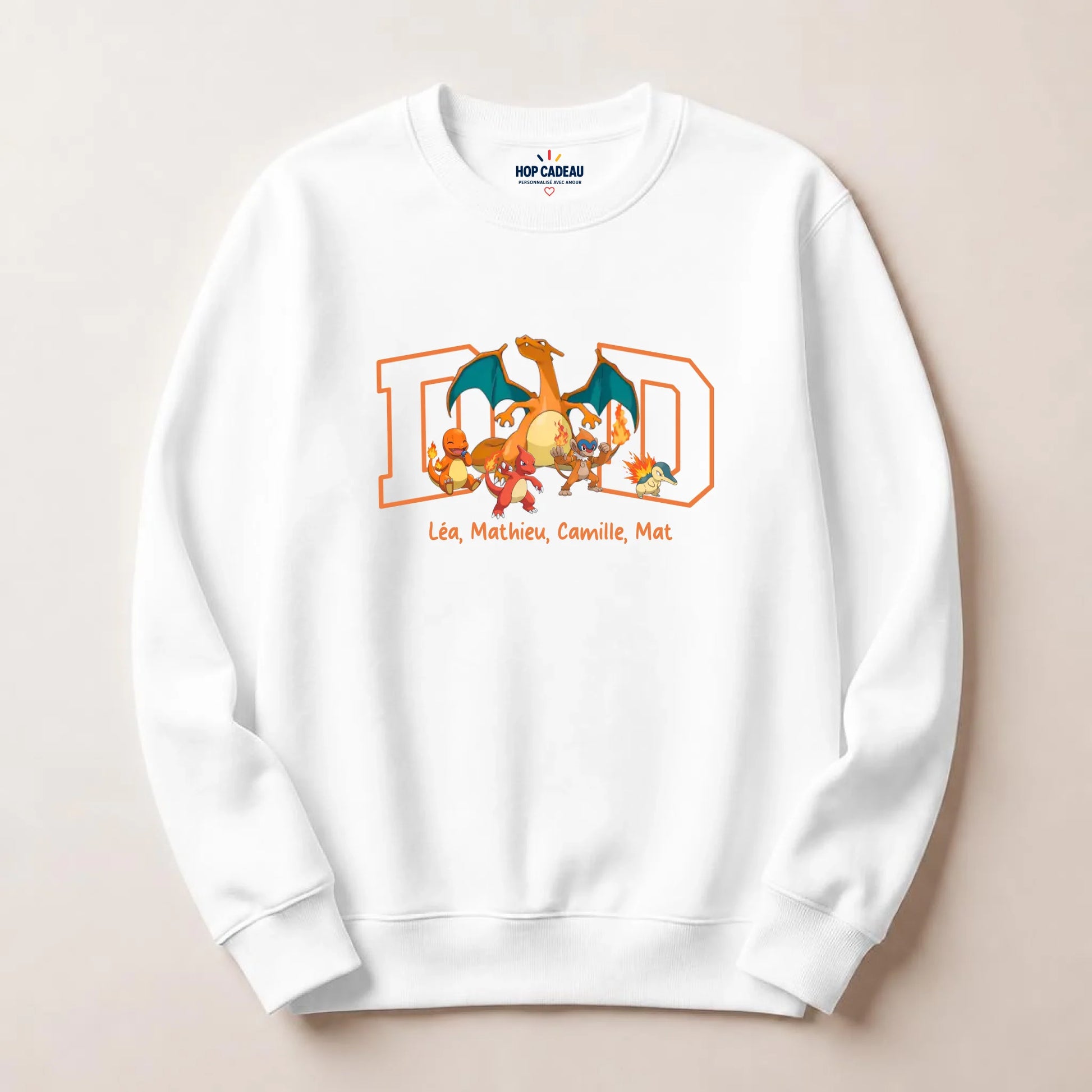 Sweat personnalisé papa - DAD et prénoms des enfants – vue 12