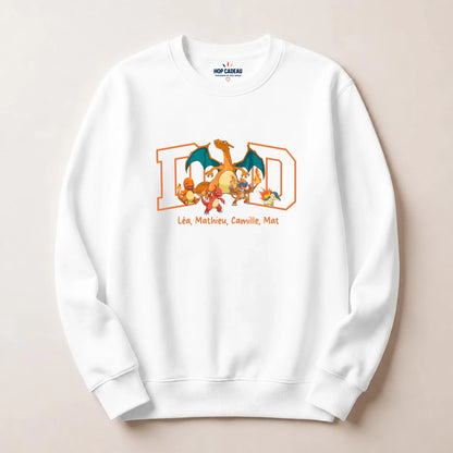 Sweat personnalisé papa - DAD et prénoms des enfants – vue 12