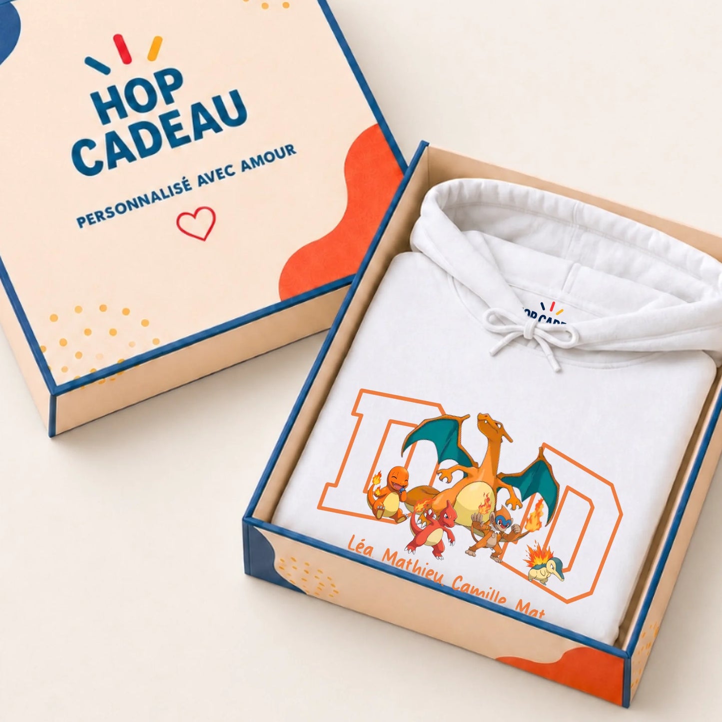 Sweat personnalisé papa - DAD et prénoms des enfants – vue 14