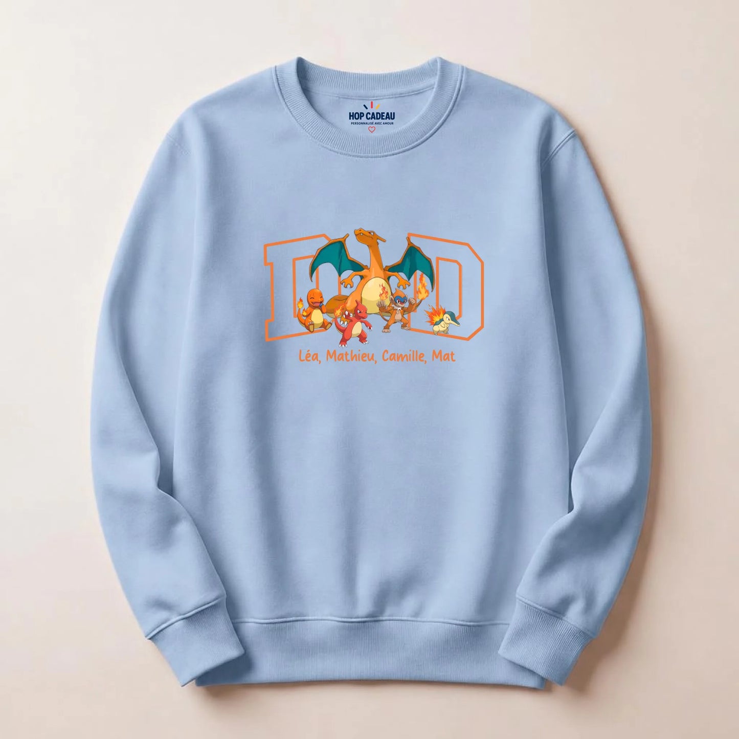 Sweat personnalisé papa - DAD et prénoms des enfants – vue 7
