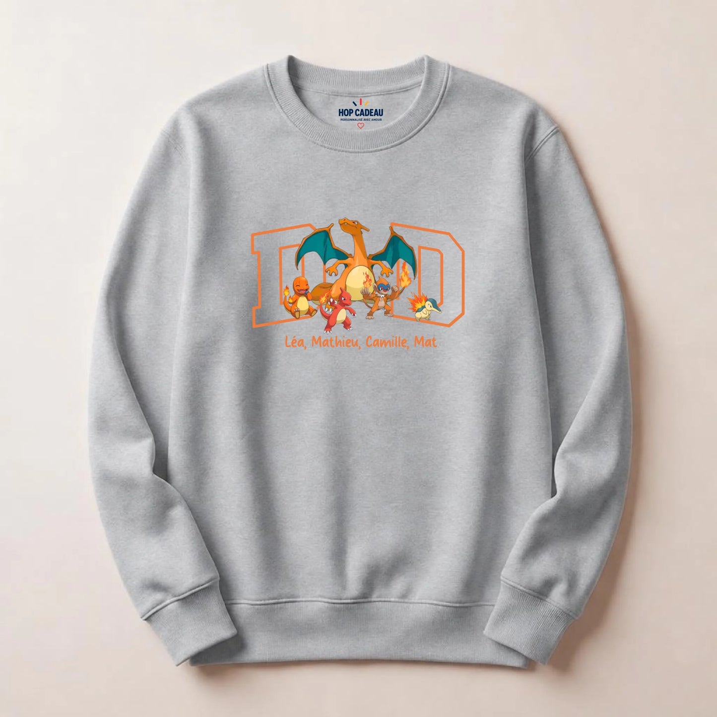 Sweat personnalisé papa - DAD et prénoms des enfants – vue 9