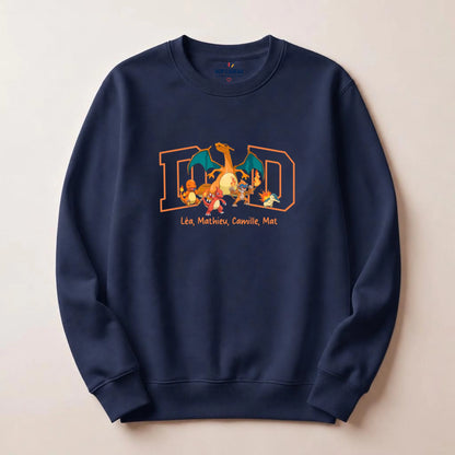 Sweat à capuche personnalisé papa - DAD et prénoms des enfants – vue 14
