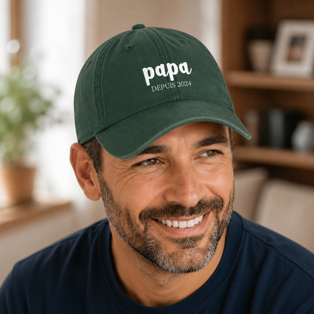 Casquette Papa depuis Forest portée en trois-quarts