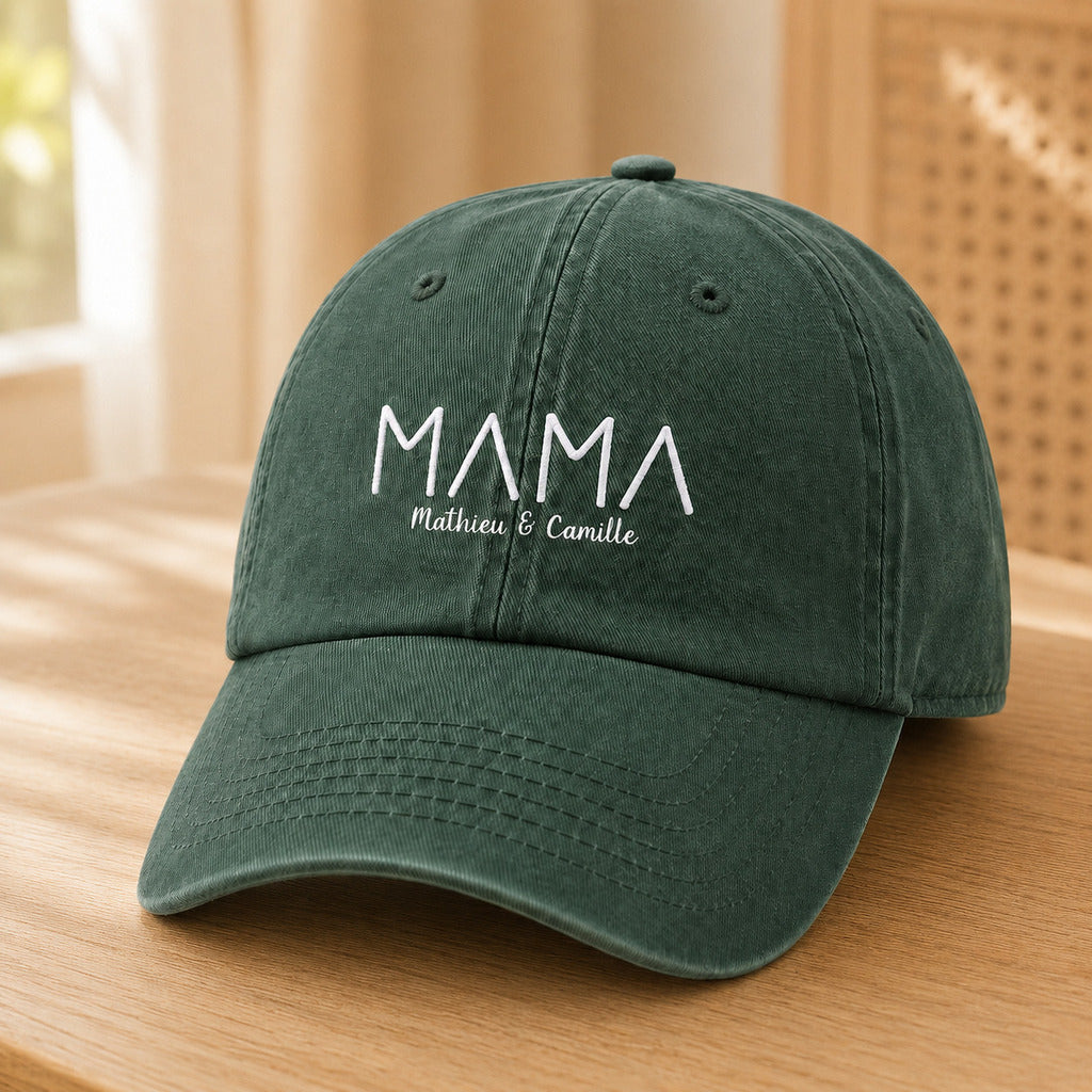 Casquette personnalisée brodée maman papa