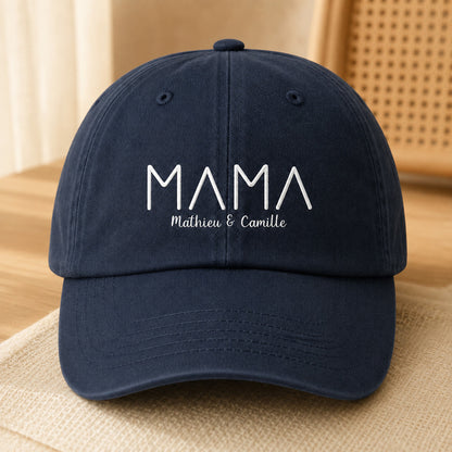 Casquette personnalisée brodée maman papa