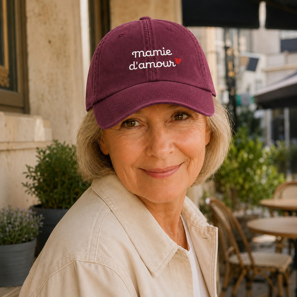 Casquette Personnalisée Brodée - Mamie d'amour – vue 2