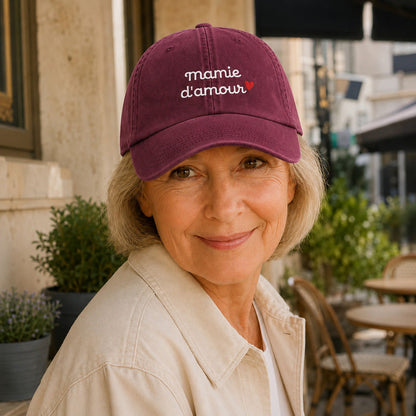 Casquette Personnalisée Brodée - Mamie d'amour – vue 2