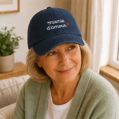 Casquette Personnalisée Brodée - Mamie d'amour – vue 3