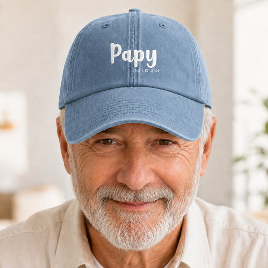 Casquette personnalisée brodée Papy depuis