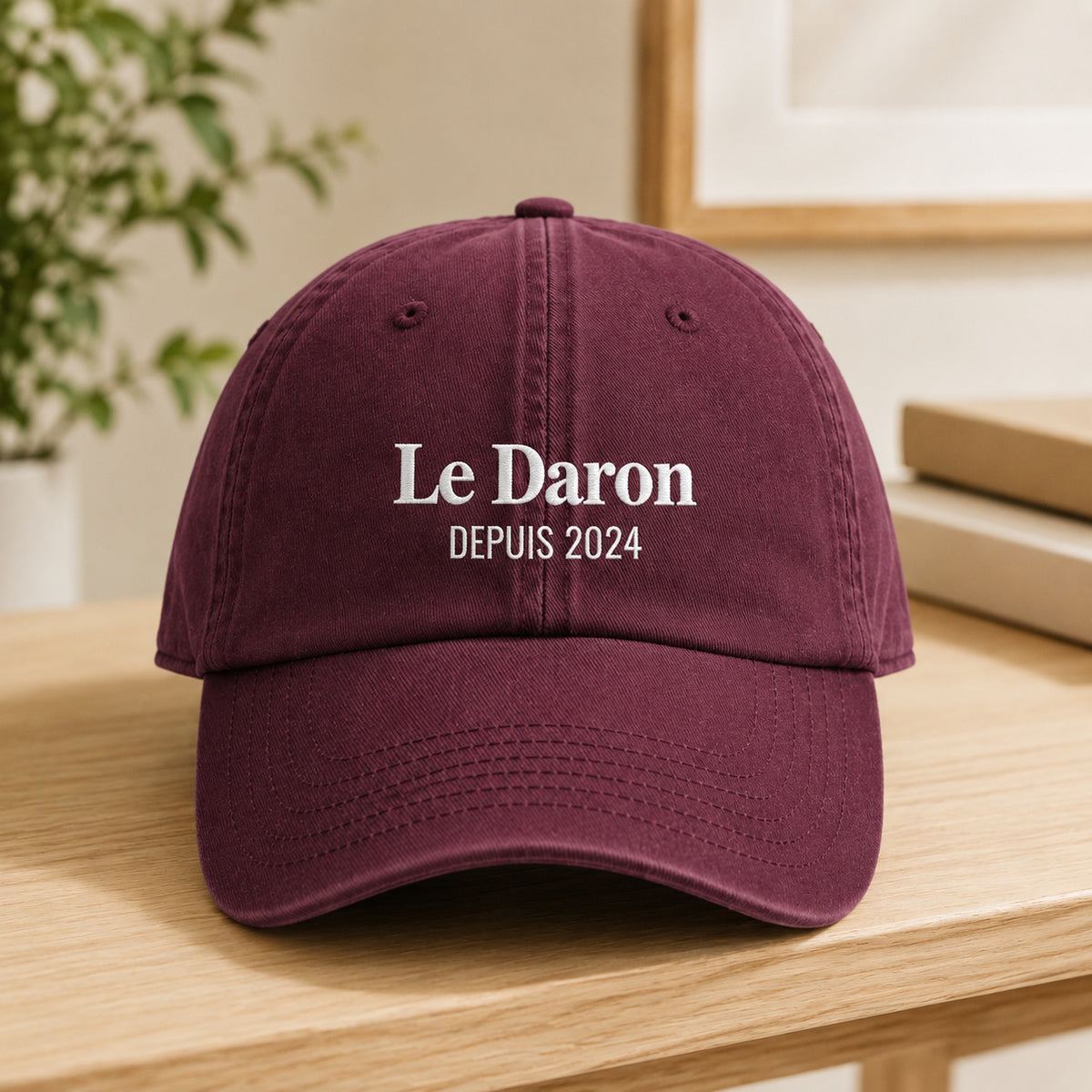 Casquette personnalisée brodée Le Daron posée Bordeaux