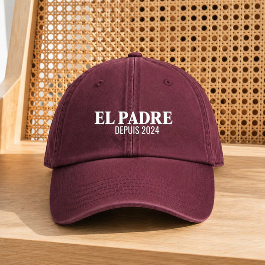 Casquette personnalisée brodée EL PADRE posée Bordeaux