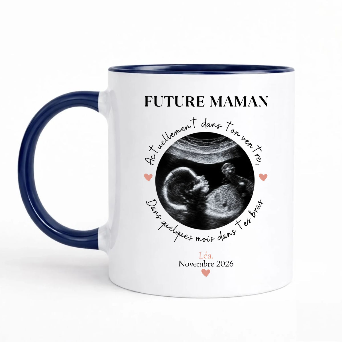 Mug personnalisé future maman - Échographie et date – vue 7