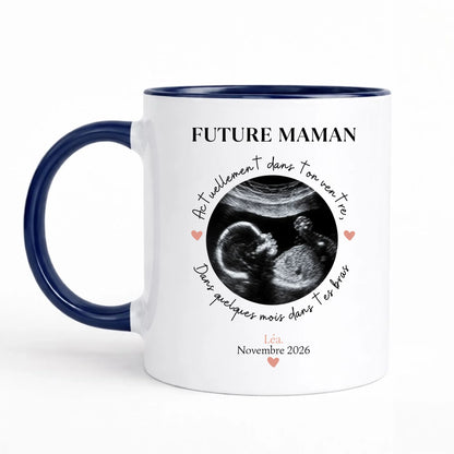 Mug personnalisé future maman - Échographie et date – vue 7