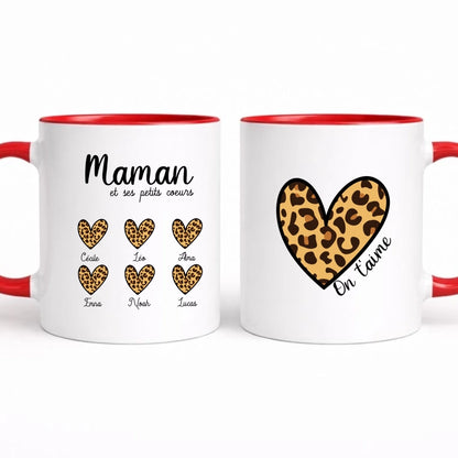Mug personnalisé maman - Maman et ses petits cœurs – vue 12