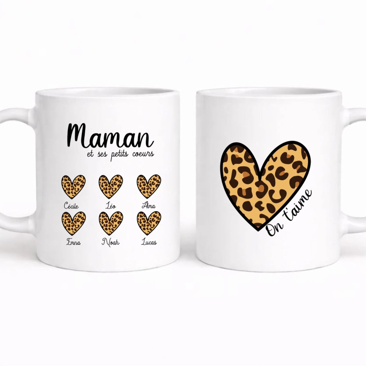 Mug personnalisé maman - Maman et ses petits cœurs – vue 14