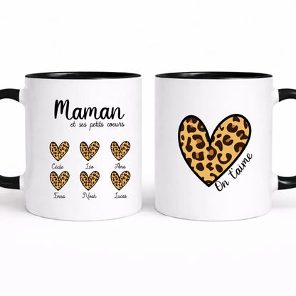 Mug personnalisé maman - Maman et ses petits cœurs – vue 8