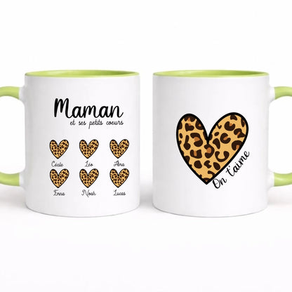 Mug personnalisé maman - Maman et ses petits cœurs – vue 9