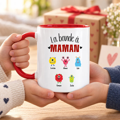 Mug personnalisé maman - La bande à Mamie, offert en cadeau, personnalisation bien visible