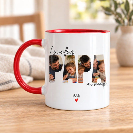 Mug personnalisé Le meilleur Papa du monde, vue produit