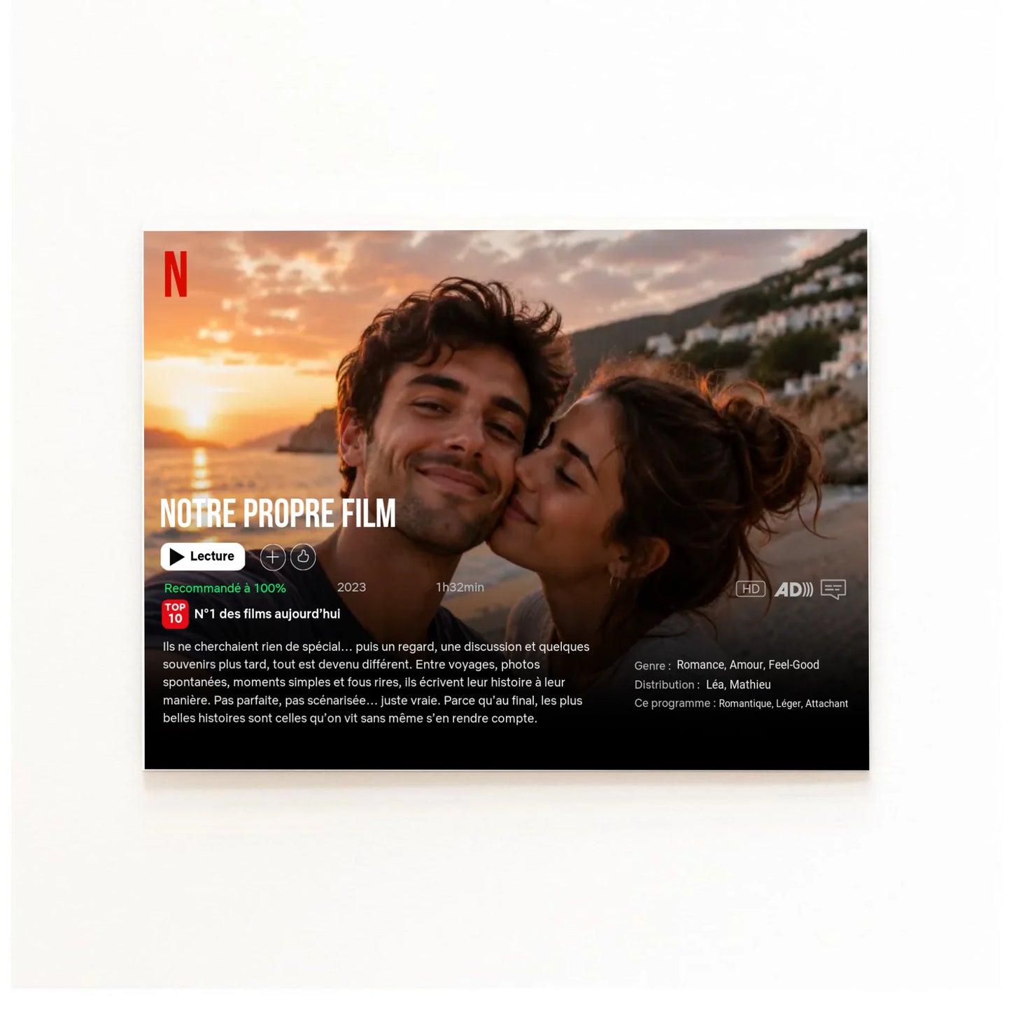 Affiche personnalisée couple - Notre propre film – vue 4