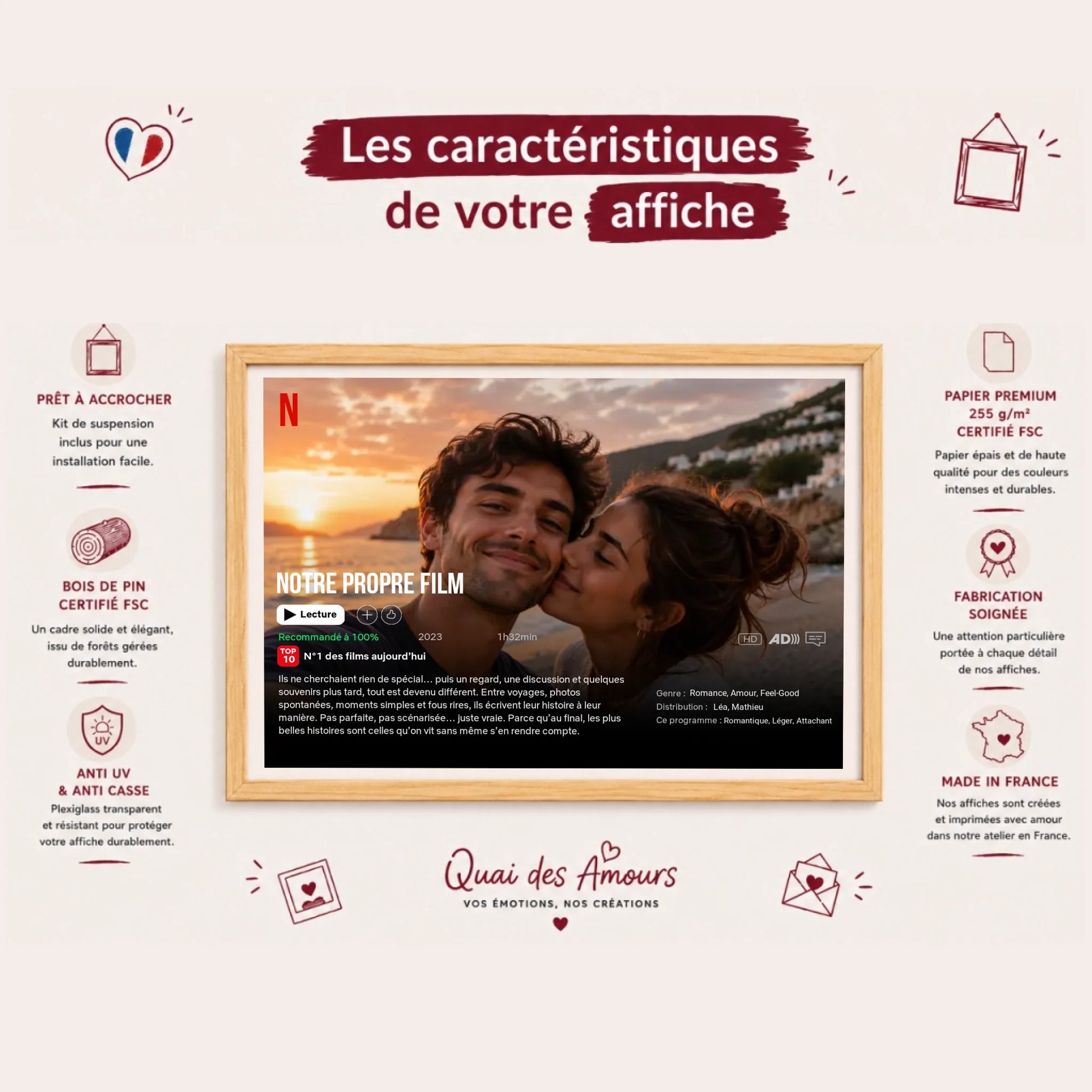 Affiche personnalisée couple - Notre propre film – vue 5