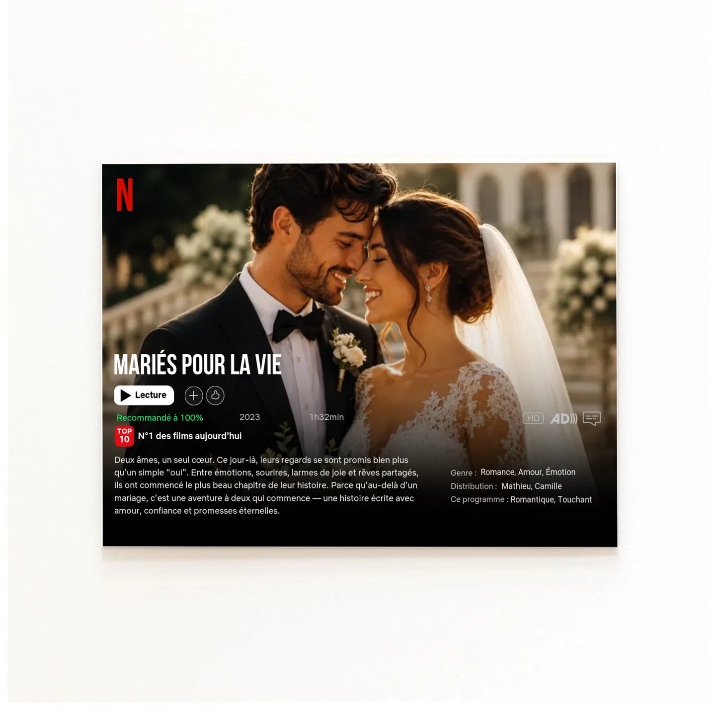 Poster Netflix personnalisé – Affiche sans cadre horizontale