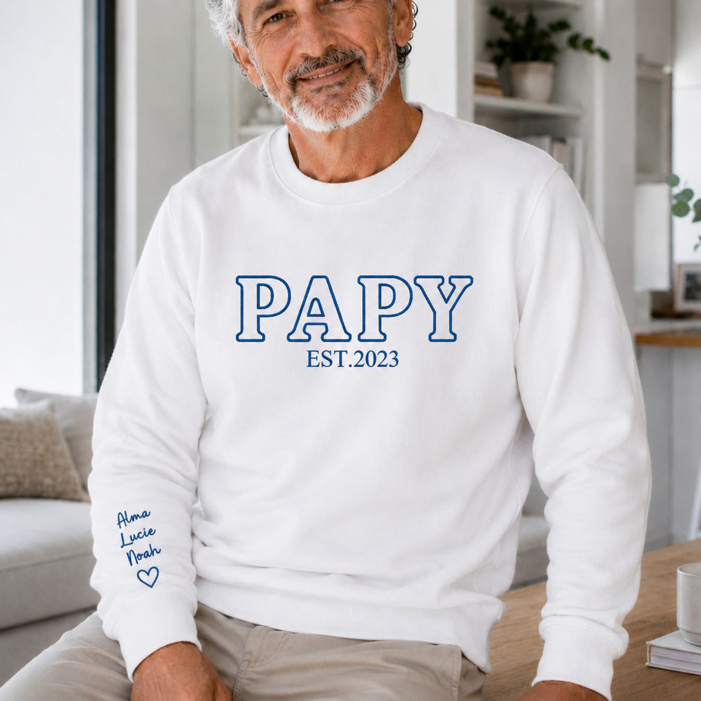 Sweat personnalisé papy brodé - Futur grand-père – vue 2