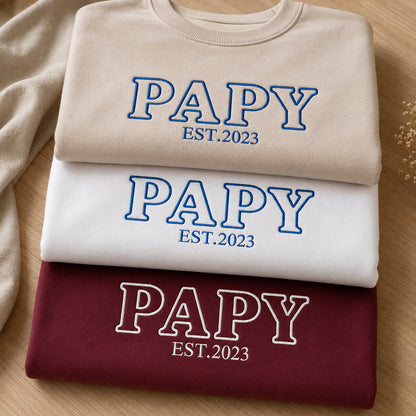 Sweat personnalisé papy brodé - Futur grand-père – vue 3