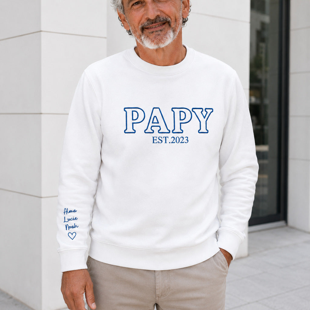 Sweat personnalisé papy brodé - Futur grand-père – vue 4