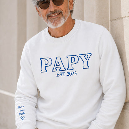 Sweat personnalisé papy brodé - Futur grand-père