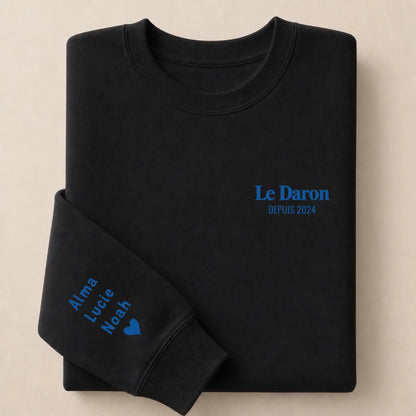 Sweat personnalisé papa - Le Daron depuis – vue 10