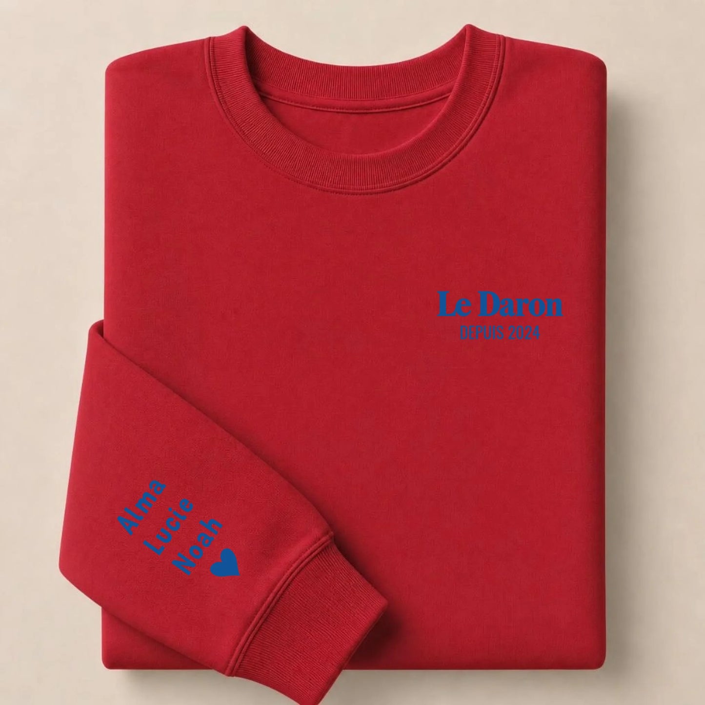 Sweat personnalisé papa - Le Daron depuis – vue 11
