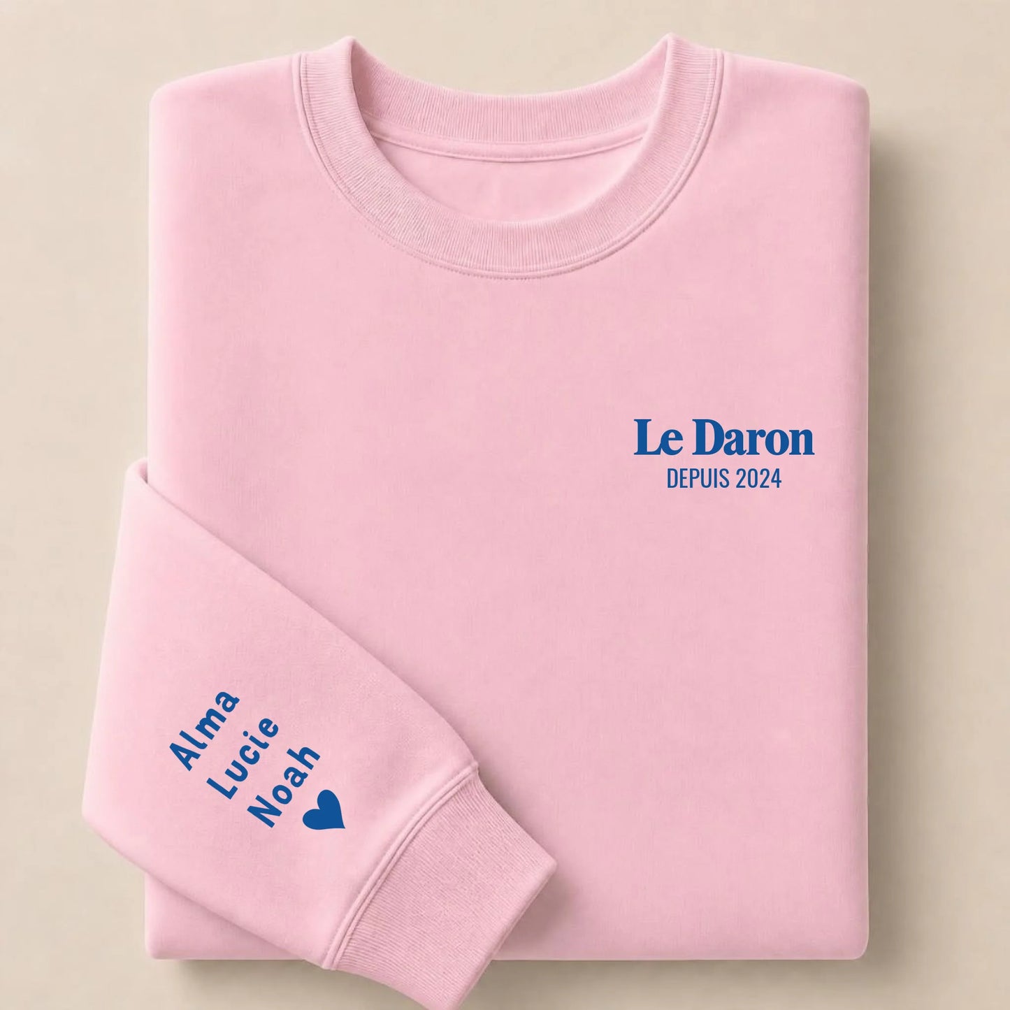 Sweat personnalisé papa - Le Daron depuis – vue 12