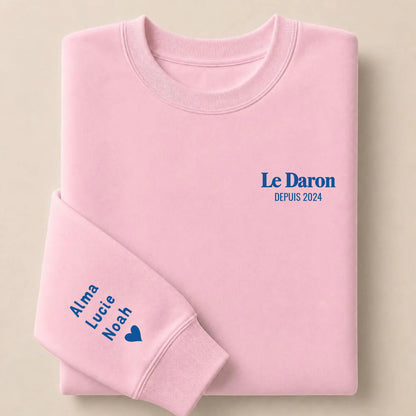 Sweat personnalisé papa - Le Daron depuis – vue 12