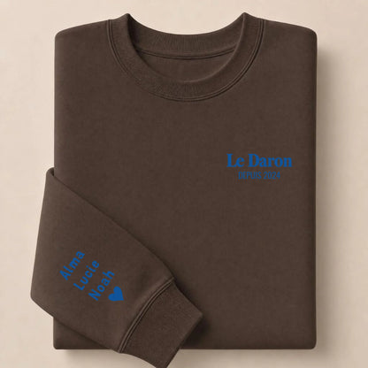 Sweat personnalisé papa - Le Daron depuis – vue 13