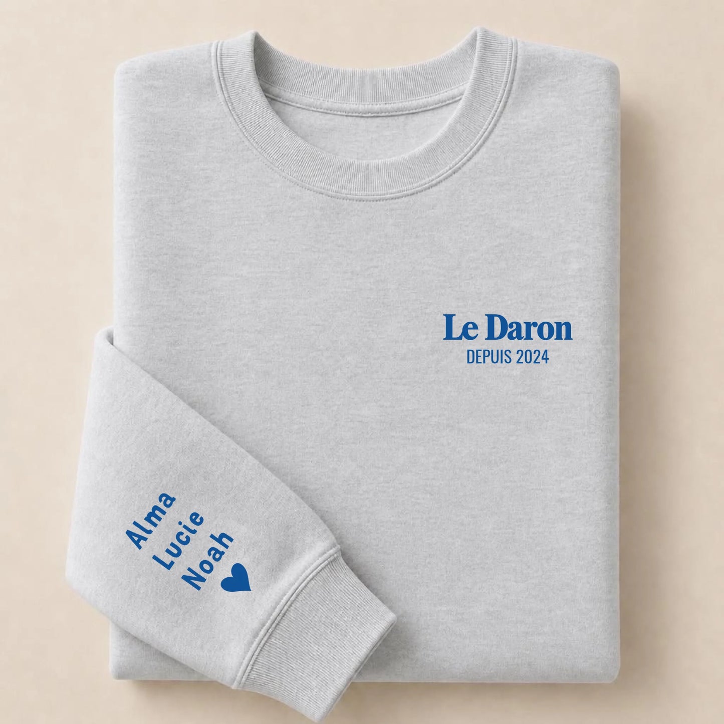 Sweat personnalisé papa - Le Daron depuis – vue 19